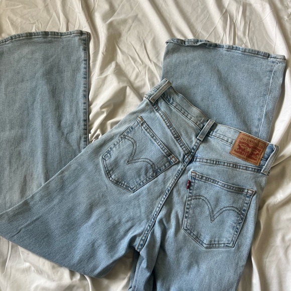 Levi's ribcage bell Blue Flare Jeans size 27 - Picture 5 of 6